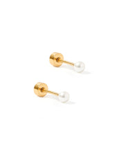 Screwback Stud Earrings Payton Pearl 3mm