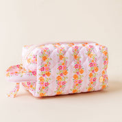 Essentials Quilted Cosmetic Pouch-Petal Parade Pink
