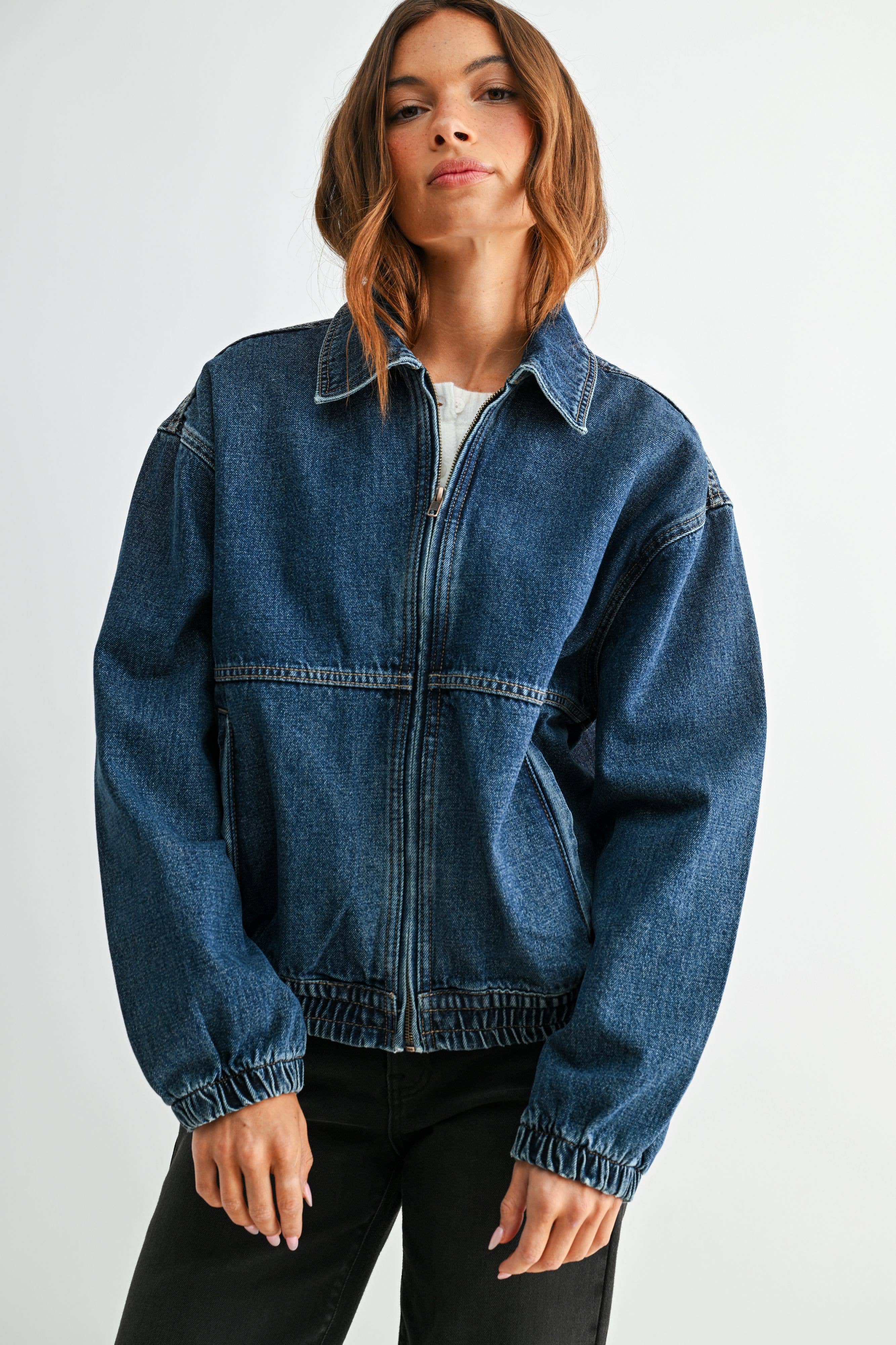 Denim Zip Up Jacket