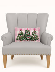 Pink Whimsy Christmas Tree Hook Pillow