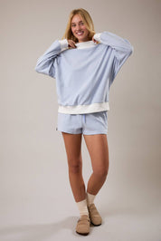 Light Blue Stripe Shorts