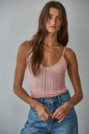 Pink Jacquard Pattern Top