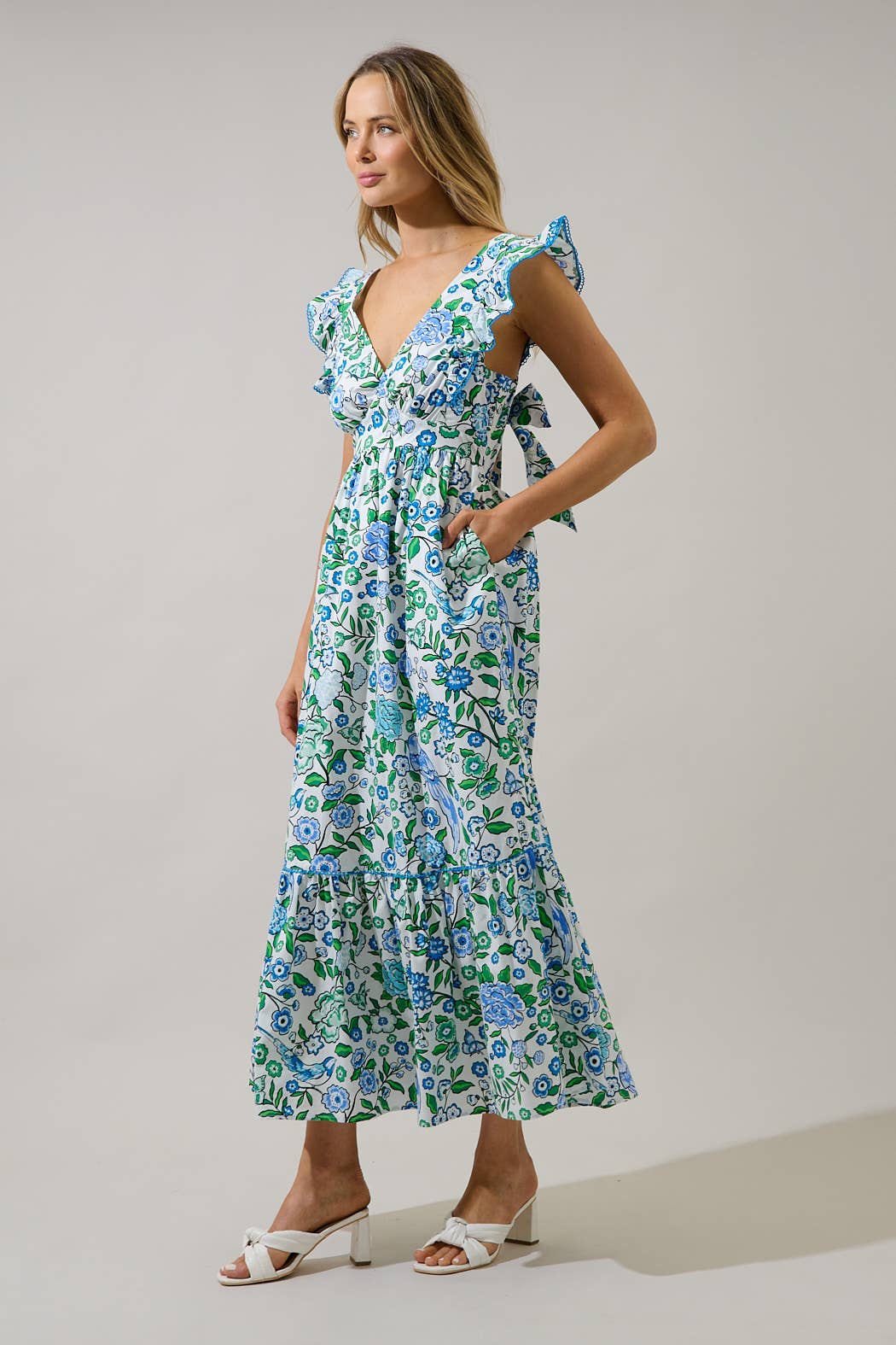 Mawar Ruffle Maxi Dress Gianne Floral