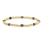 Stretch Beaded Bracelet With Stone Accents