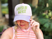 Embroidered  "Saved by Grace" Hat
