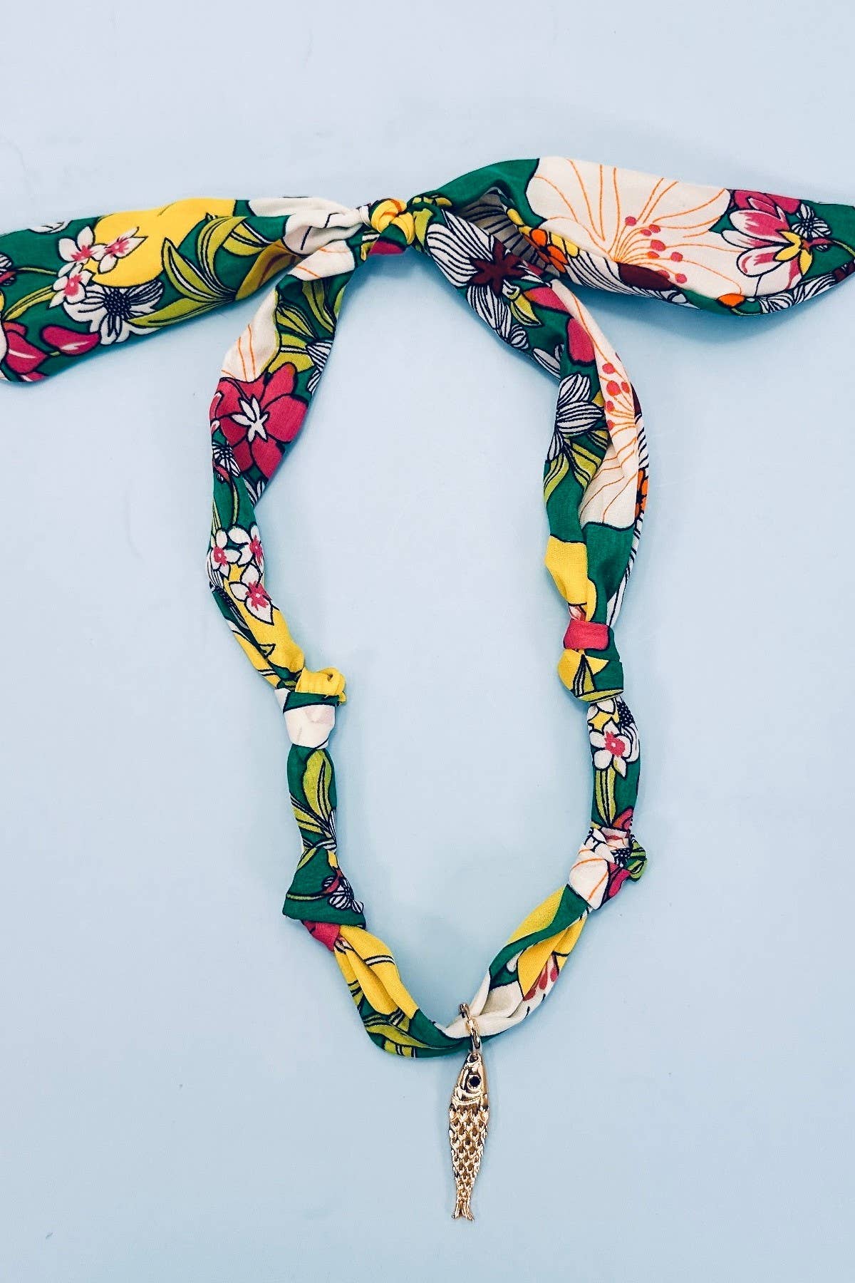 Fish Handcrafted Scarf Interchangeable Charm Necklace