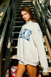 Lake & Mountain Mock-Neck Sweatshirt