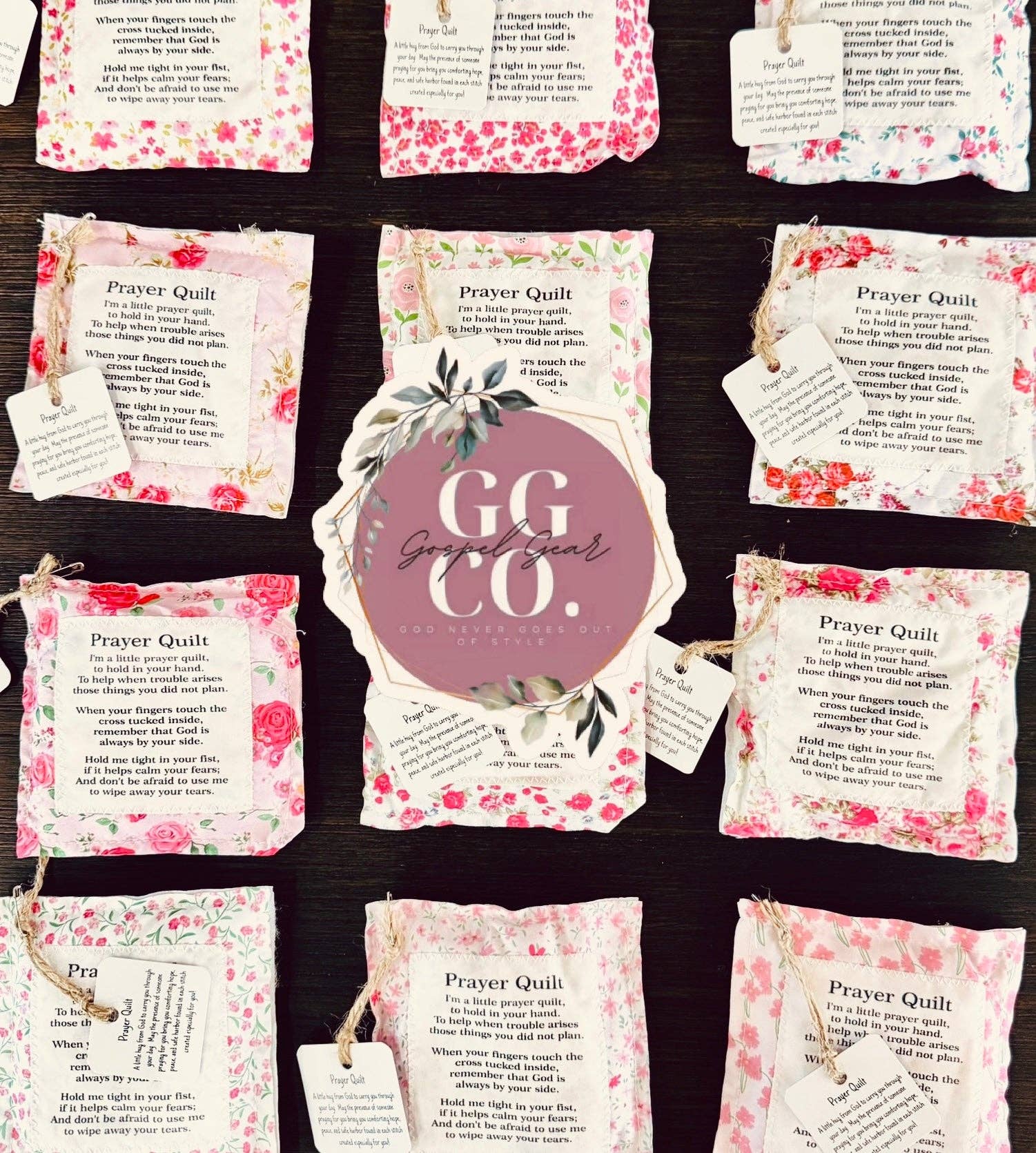 Floral Pink Pocket Prayer Quilt