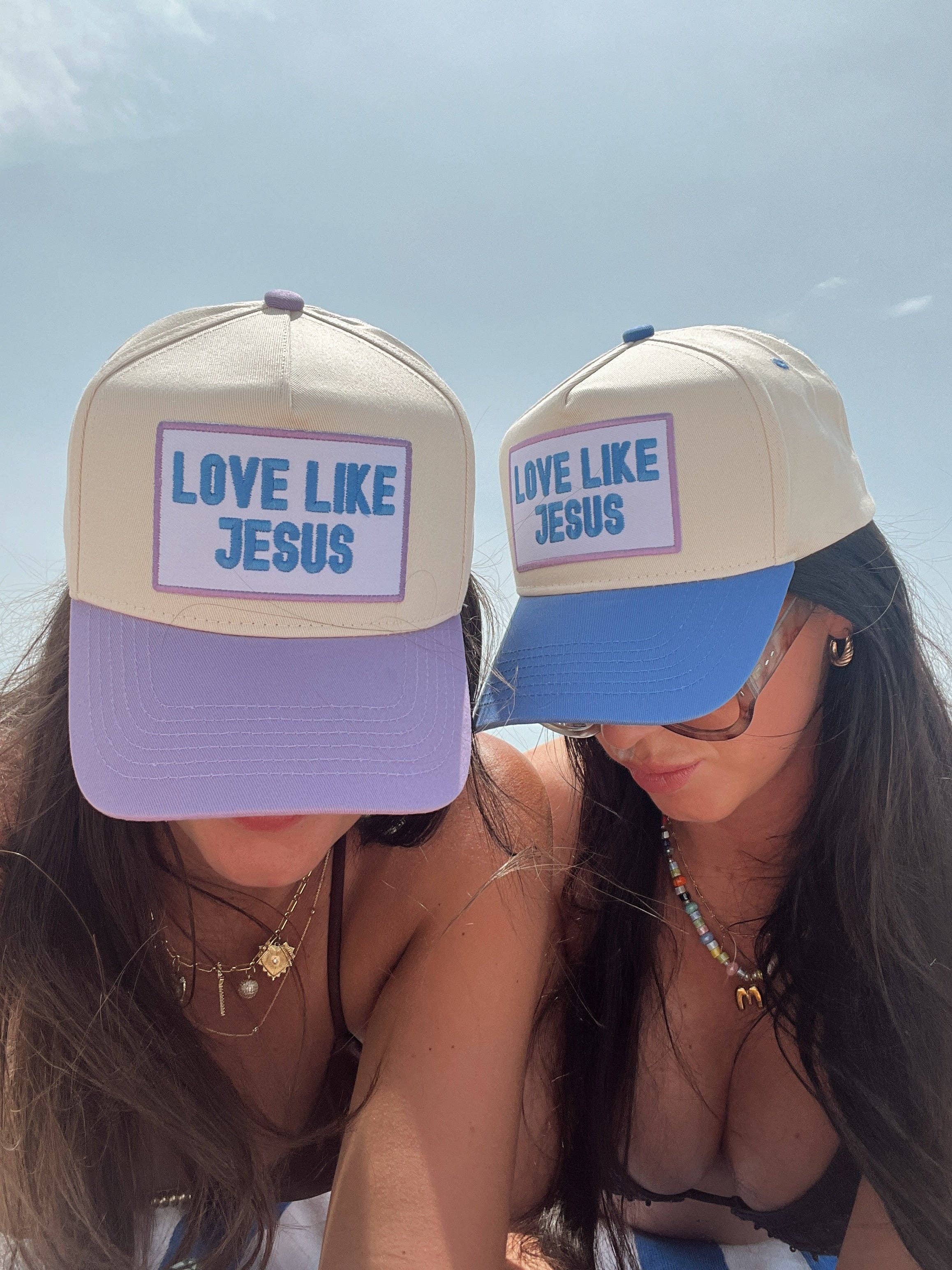 Lilac Love like Jesus Trucker Hat