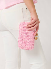 Pink Textured Clutch