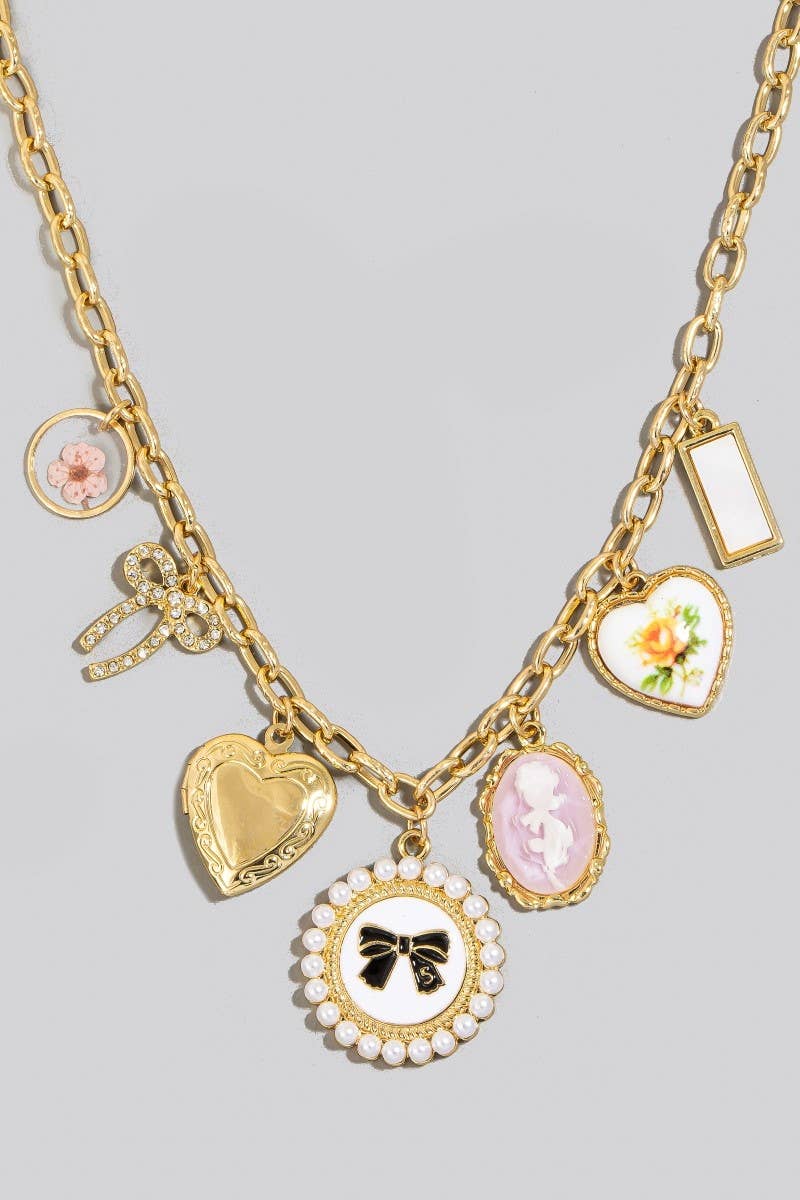 Assorted Charms Chain Necklace: G