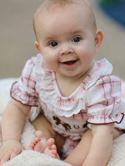 Western Horse Embroidered Smocked Romper