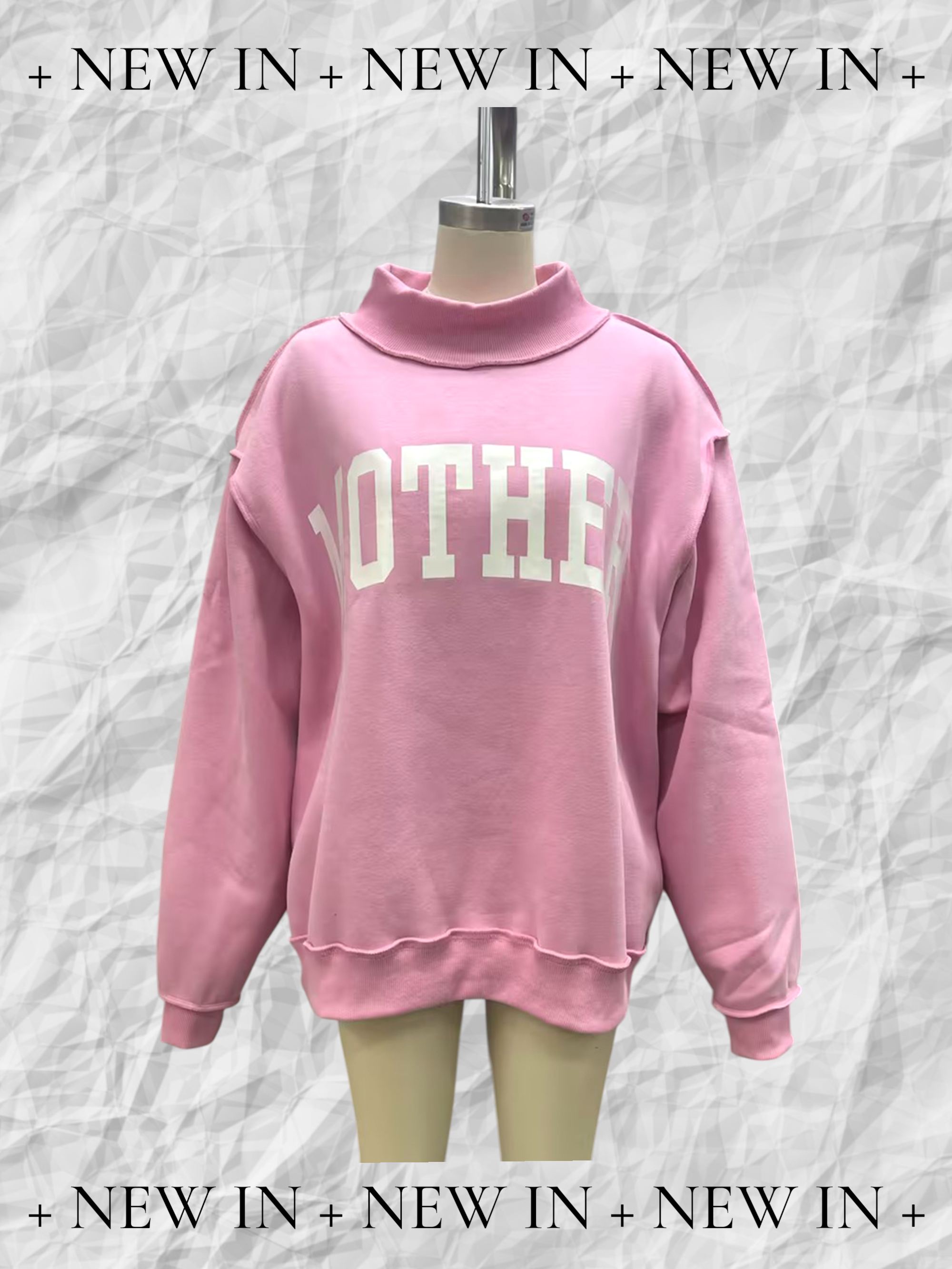 Pink Mother Reversible Mock Neck