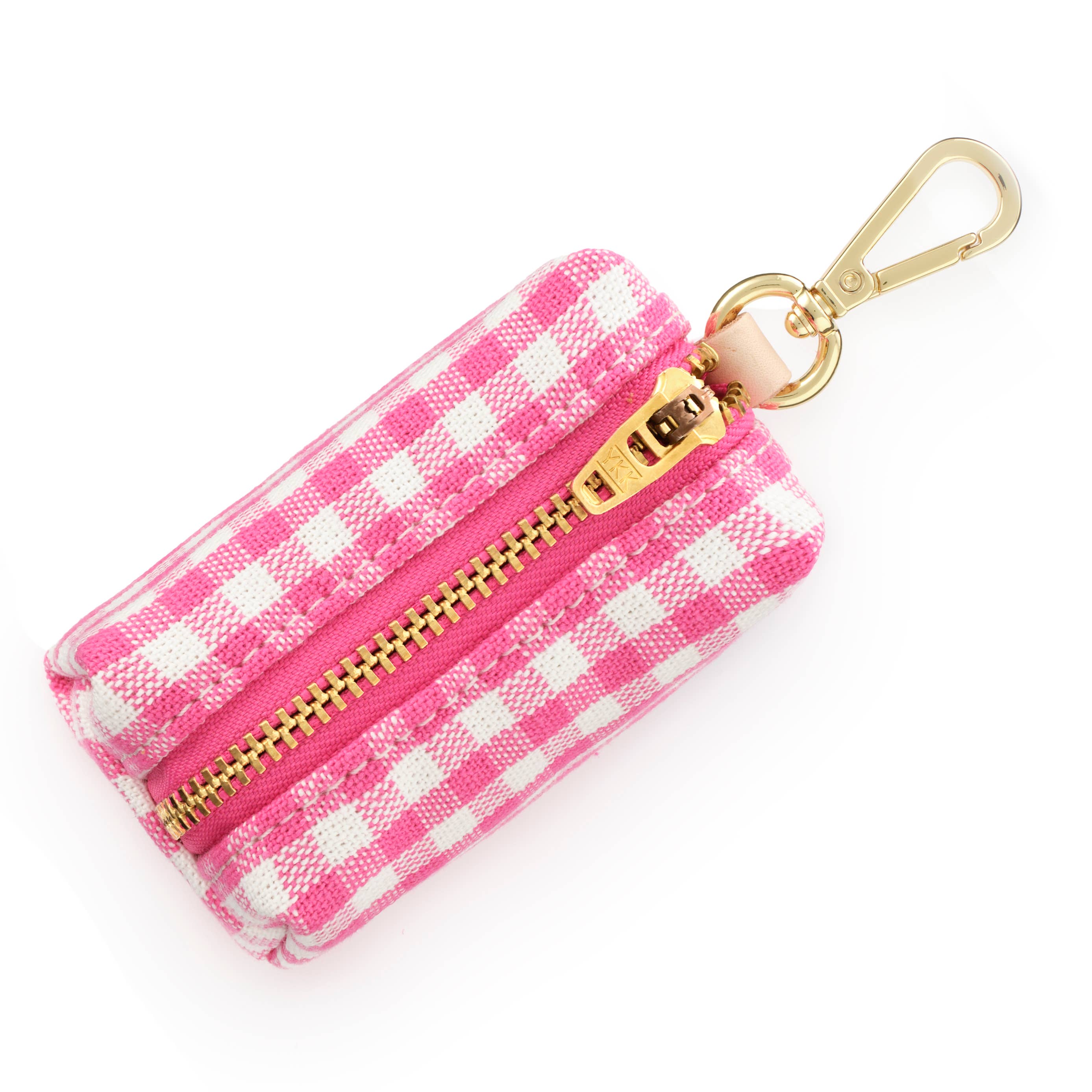 Hot Pink Gingham Waste Bag Dispenser