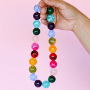 Multi Color Round Bead Necklace