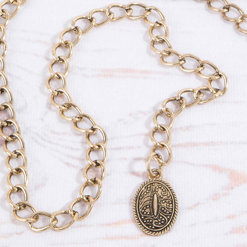 Gold Ornate Western Chain Belt