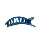 Flat Round Hair Clip | Medium | Midnight Rain showing bendable teeth for a secure yet gentle hold