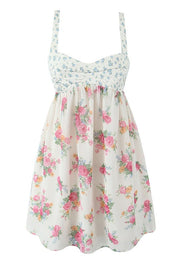 Floral Print Sleeveless Mini Dress