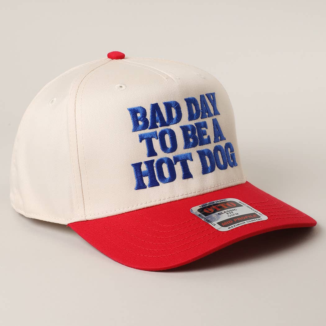 Bad Day to Be a Hot Dog Trucker Hat/ Red & Blue