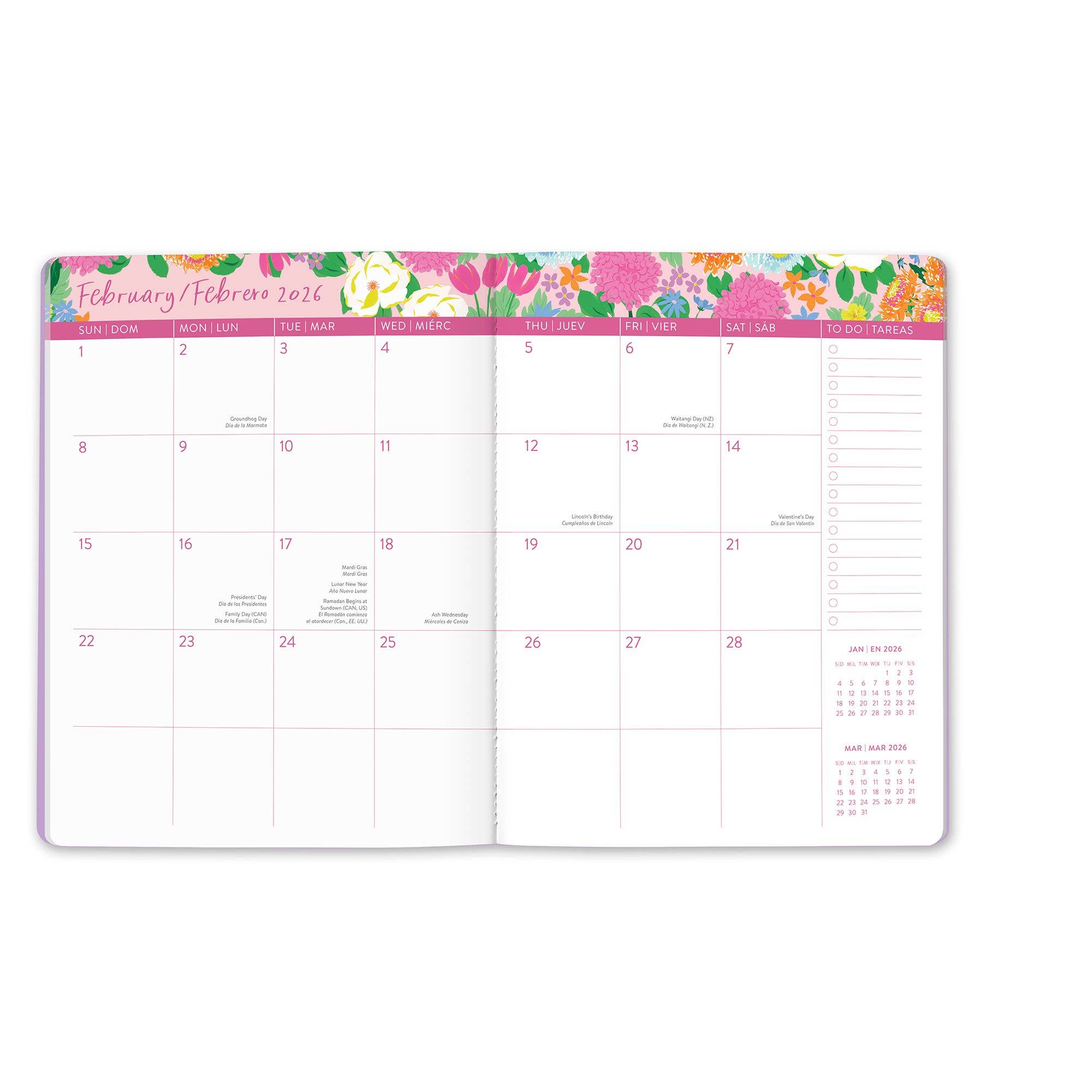 2026 Floral Monthly Planner