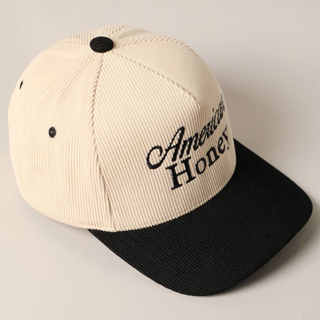 American Honey Corduroy Trucker Baseball Cap