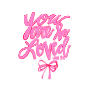 #100 - CUSTOM APPAREL — pink text and john 3:16