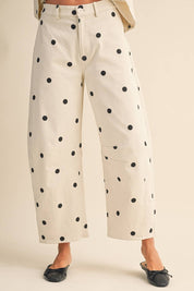 White Polka Dot Strapless Set