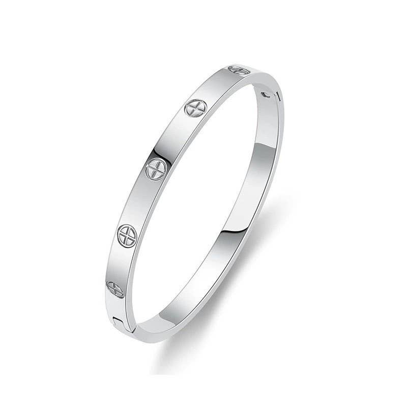 Silver Stainless Steel Bangle
