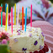 Rainbow Birthday Candles - 16 Pack showing plastic-free products