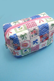 Bow Checkered Floral Bag