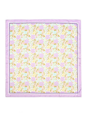 Delicate Floral Silk Finish Bandana Scarf