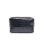 Black Croc Cosmetic Pouch