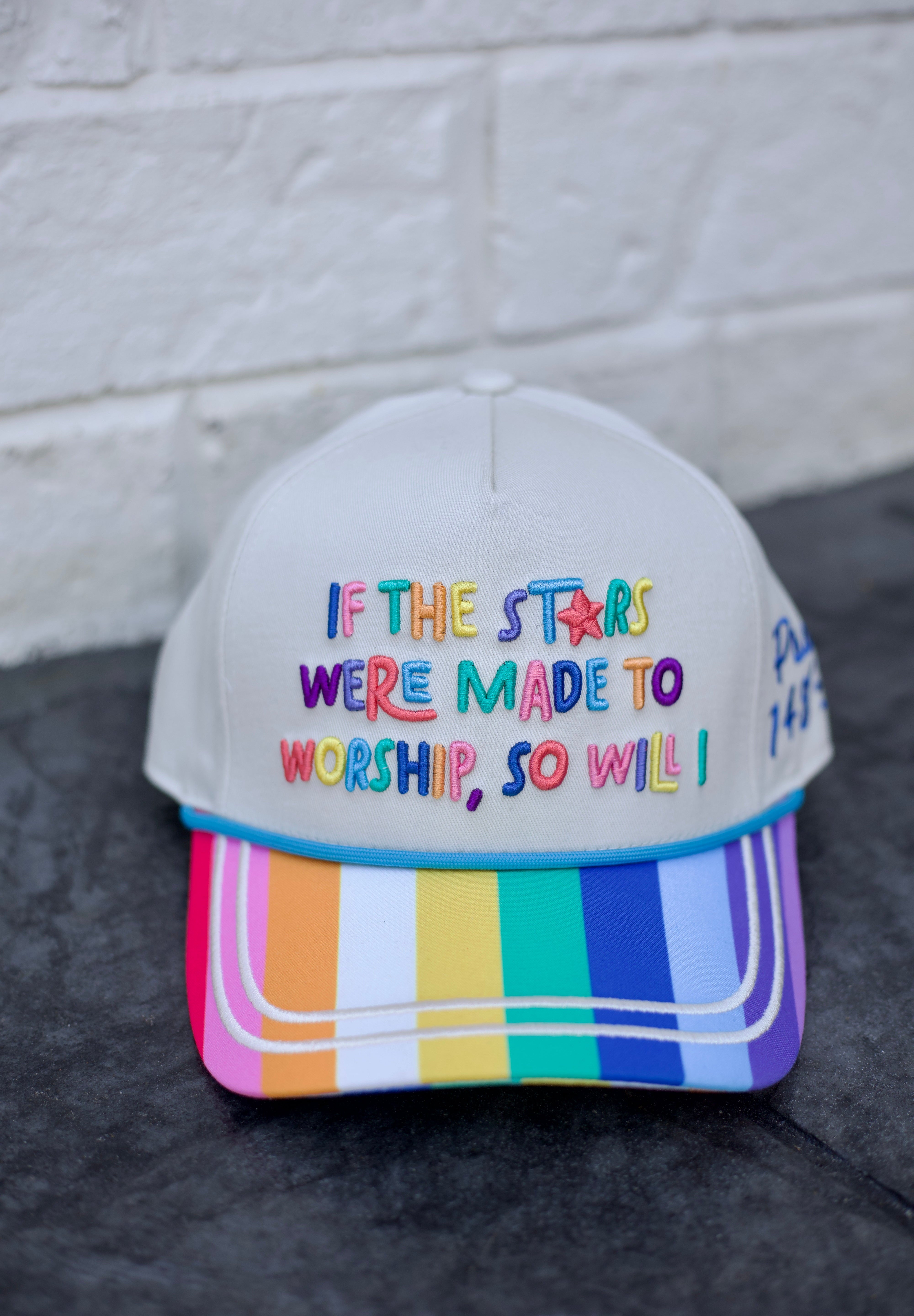 White If The Stars Were Made To Worship Trucker Hat