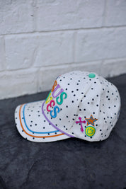 White Jesus Saves Polka Dot Trucker Hat