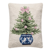 Cream Potted Tree Hook Pillow