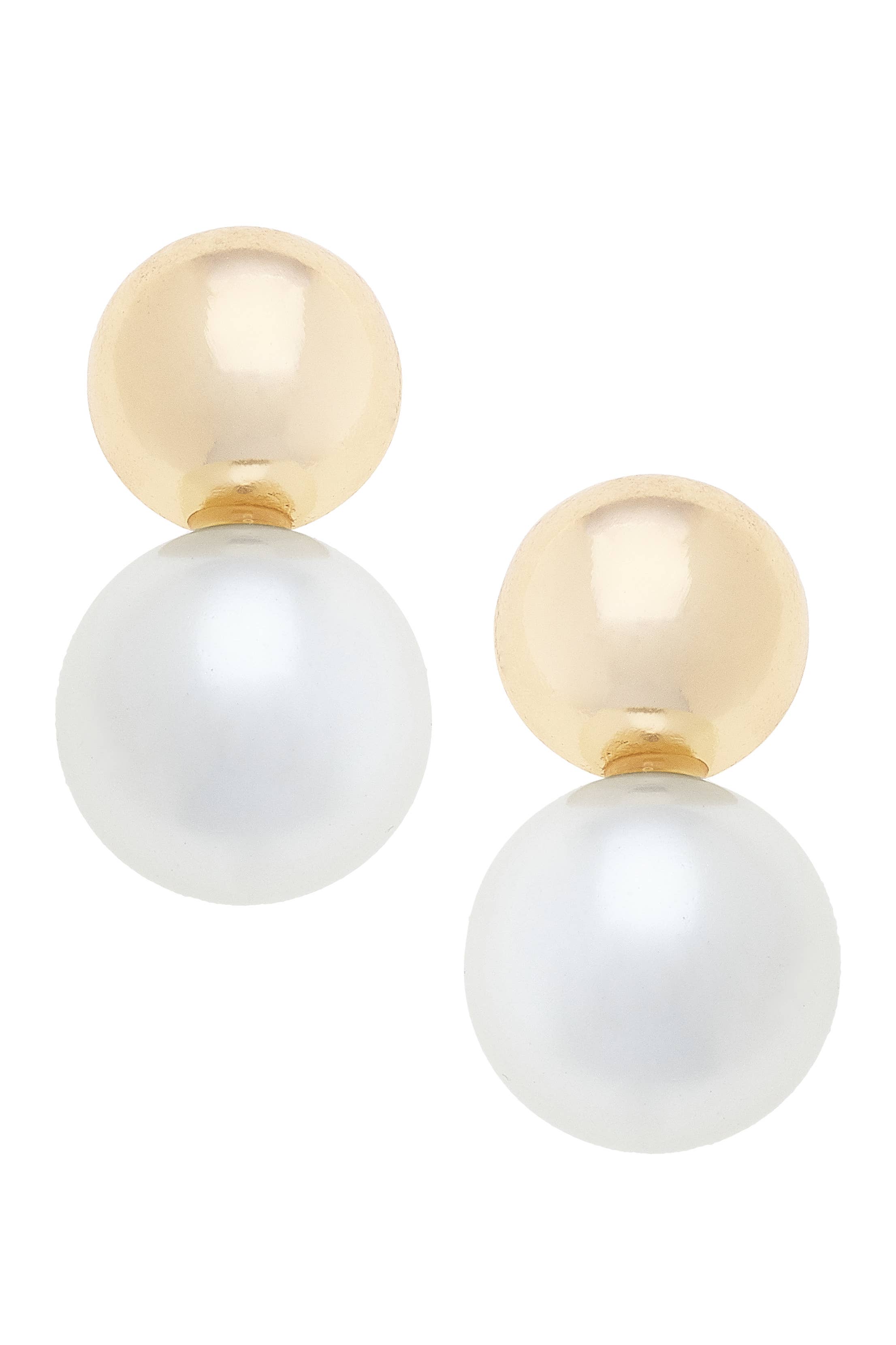Annalise Pearl Drop Earrings in Ivory