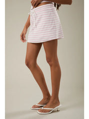 Pink Striped Skort