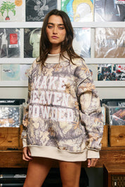 Camo Make Heaven Crowded Mockneck — mockneck and ribbed collar
