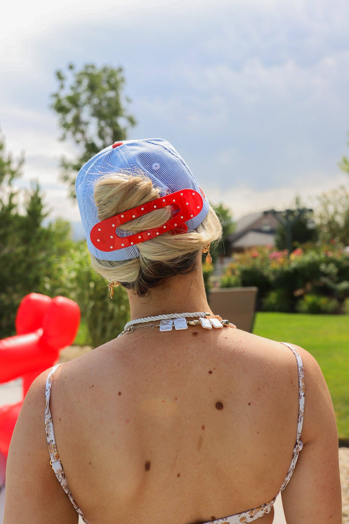 Polka Dot Oversized Lay Down Claw