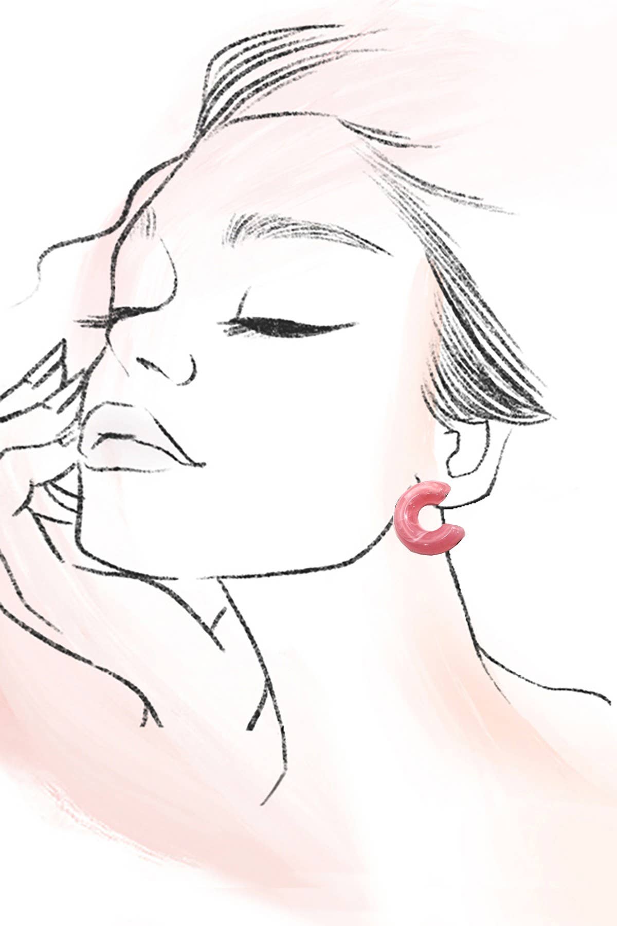 Classic Acrylic Hoop Trio Earrings