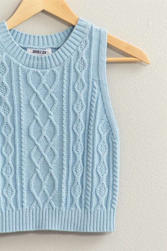 Emmerson Blue Cable Knit Top-RTS