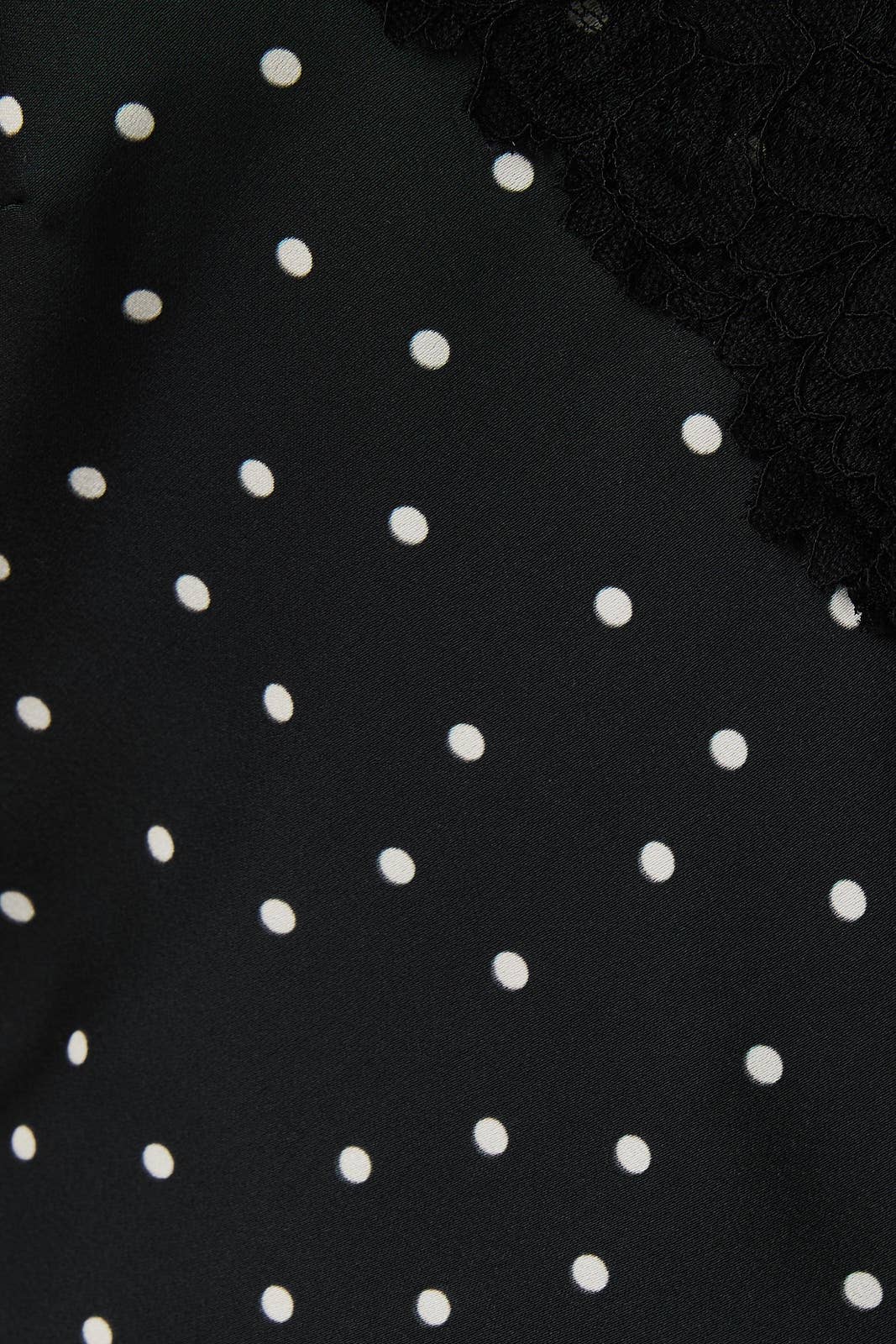 Black Lace Polka Dot Mini Dress