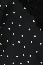 Black Lace Polka Dot Mini Dress