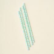 Aqua Floral Tumbler Straw Set