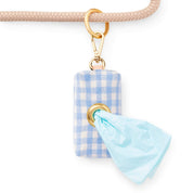 Sky Blue Gingham Waste Bag Holder