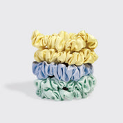 Pastel Ruched Satin Scrunchies