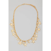 Chain Link Starfish Charm Necklace