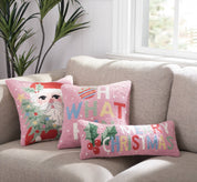 SANTA HOLDING TREE HOOK PILLOW