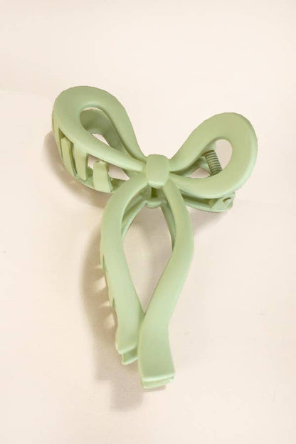 MATTE BOW HAIR CLAW CLIPS