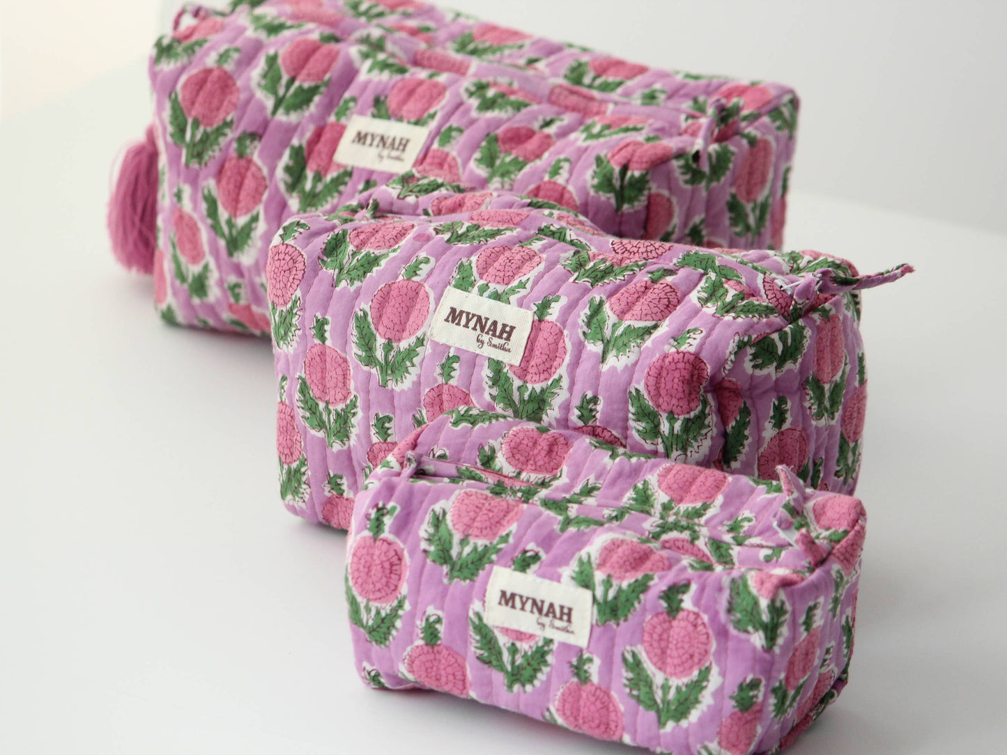 Berry Floral Makeup Bag - LARGE ONLY